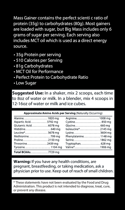 Mass Gainer 6lb. - Vanilla Milkshake